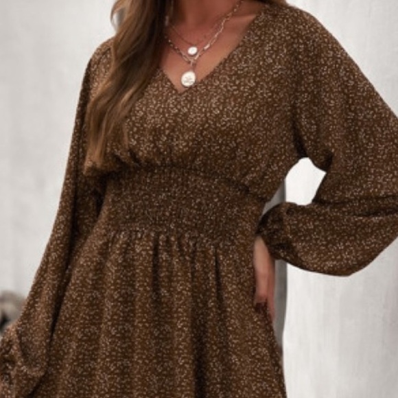 Cute Brown Boho Dress. Boutique New Fun & Flirty - Picture 4 of 7